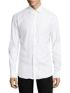 FERRAGAMO Tonal Gancini Regular-Fit Cotton Button-Down Shirt