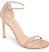 STUART WEITZMAN NUDISTSONG ANKLE STRAP SANDAL,NUDISTSO