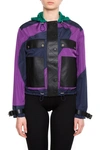 VERSACE NYLON AND LEATHER JACKET,A76786 A217561 A3380