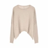 ILLE DE COCOS Merino Cropped Sweater Fawn & Gold