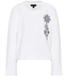 BURBERRY EMBELLISHED COTTON SWEATER,P00290543