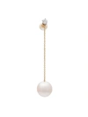 Delfina Delettrez Diamond Stud Chain Pearl Earring