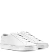 Common Projects Achilles Leather Sneakers In White-silver