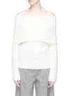 THEORY Off-shoulder cashmere jumper