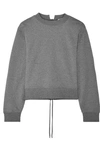ALEXANDER WANG T TIE-BACK CROPPED FRENCH COTTON-TERRY SWEATSHIRT