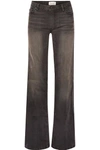 NILI LOTAN Ena button-embellished mid-rise wide-leg jeans