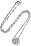 POMELLATO NUDO SOLITAIRE 18-KARAT WHITE AND ROSE GOLD DIAMOND NECKLACE