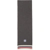 MONCLER Grey Striped Scarf,99285/00 979AU