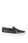 MICHAEL MICHAEL KORS STUDDED LEATHER SLIP-ON SNEAKERS,43R7KTFP1L KEATON SLIP ON001