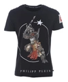 PHILIPP PLEIN SKULL SAMURAI PRINT T-SHIRT,8431421