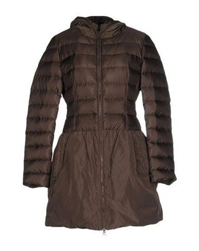 Add Down Jacket In Dark Brown