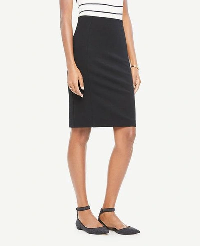 Ann Taylor Ponte Pencil Skirt In Black