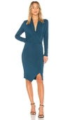 BOBI BLACK JERSEY WRAP DRESS,347 79308