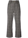 MARC JACOBS CREASED CROPPED PLAID PANTS,M400709112392980