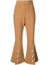 ELLERY ELLERY FLARED TAILORED TROUSERS - BROWN,7FP836SUCAMEL12389399