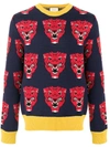 GUCCI tiger jacquard knitted sweater,DRYCLEANONLY