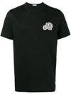 Moncler Cotton Jersey T-shirt W/ Logo Patch In Black