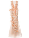 MARCHESA RUFFLE DRAPED TULLE GOWN,M1981712354450