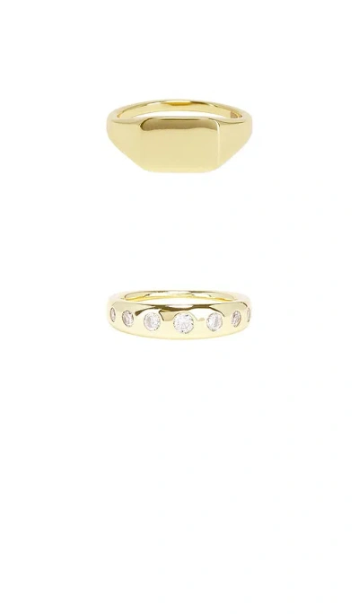 Megaā The Signet Pinky Stack In Gold