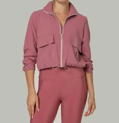 925 Fit Short Coming Waterproof Jacket In Mauve In Pink