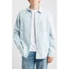 925 Originals Bozeman Fleece Lined Snap-up Denim Shirt Jacket In White