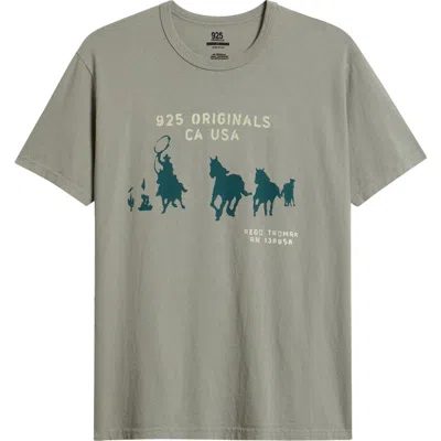 925 Originals Cowboy Graphic T-shirt In Gray