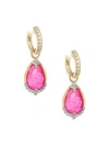 JUDE FRANCES Provence Champagne Diamond & Rhodalite Earring Charms