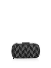 WHITING & DAVIS WOMEN'S CHEVRON METAL MESH BOX CLUTCH,0400094997539