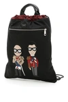 DOLCE & GABBANA NYLON BACKPACK WITH PATCHES,BM1459 AM248 89852