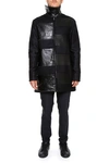 RICK OWENS WOOL COAT WITH INSERTS,8448474