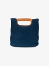 SIMON MILLER SIMON MILLER NAVY BIRCH MINI SUEDE TOTE BAG,S806900212399403