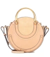 CHLOÉ PIXIE LEATHER AND SUEDE SHOULDER BAG,P00282810-1
