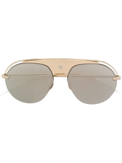 Dior Bar Sunglasses In Metallic