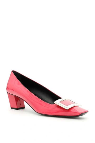 Roger Vivier 45mm Belle Vivier Patent Leather Pumps In Rosa Altearosa