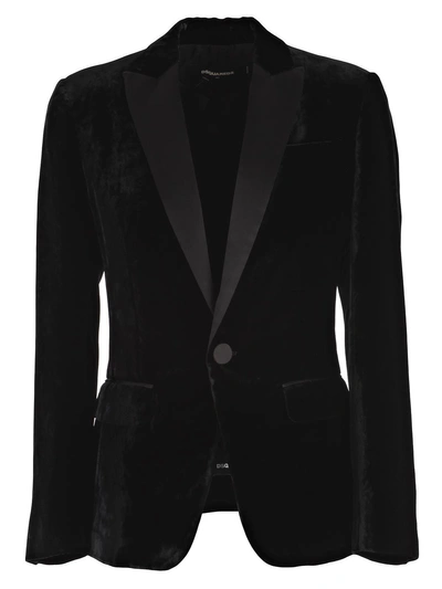 Dsquared2 Faux Fur Double Face Jacket In Black