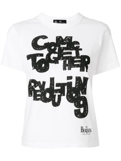 Comme Des Garçons Play The Beatles T恤 In White