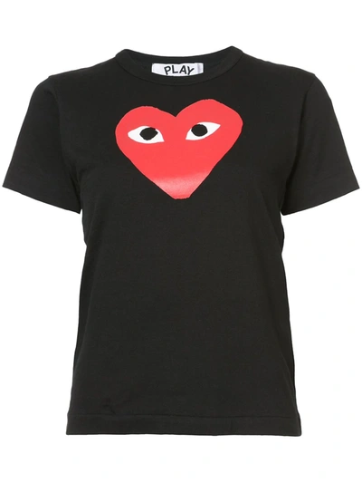 COMME DES GARÇONS PLAY HEART-PRINT COTTON T-SHIRT,P1T11112363453