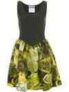 MOSCHINO RIBBED FLORAL DRESS,A0487550012394858