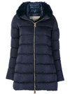 HERNO HERNO FUR HOOD TRIM JACKET - BLUE,PI0670D1217012353513