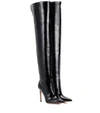 GIANVITO ROSSI RENNES LEATHER OVER-THE-KNEE BOOTS,P00270400