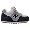 NEW BALANCE BOYS' TODDLER 574 CASUAL SHOES, BLUE,2287834