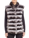 THE FUR SALON Chinchilla & Mink Fur Vest
