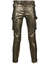 FAITH CONNEXION METALLIC BIKER TROUSERS,M2505C0000412302110