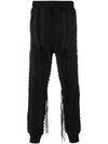 KTZ KTZ LACE-UP TRACK PANTS - BLACK,AW17TR18BM12333668