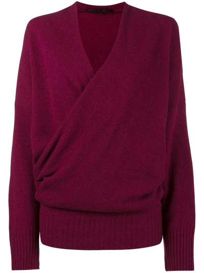 Haider Ackermann Wrap Around Cashmere Sweater In Pink