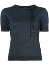 Adam Selman Metallic Threading Knitted Top