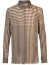 FEDERICO CURRADI FEDERICO CURRADI CHECK SHIRT - BROWN,SH02MARETTA12393234