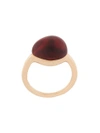 POMELLATO POMELLATO 9KT YELLOW GOLD ROUGE PASSION SYNTHETIC ORANGE SAPPHIRE RING - METALLIC,AB3019SZP12346137