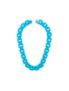 WANDA NYLON WANDA NYLON FLOCKED CHAIN CHOKER NECKLACE - BLUE,CHOKERKMH15TR12115616