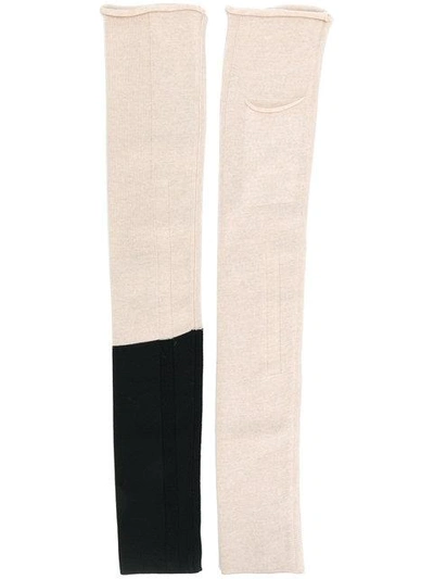 Rick Owens Arm Warmers In Nude & Neutrals